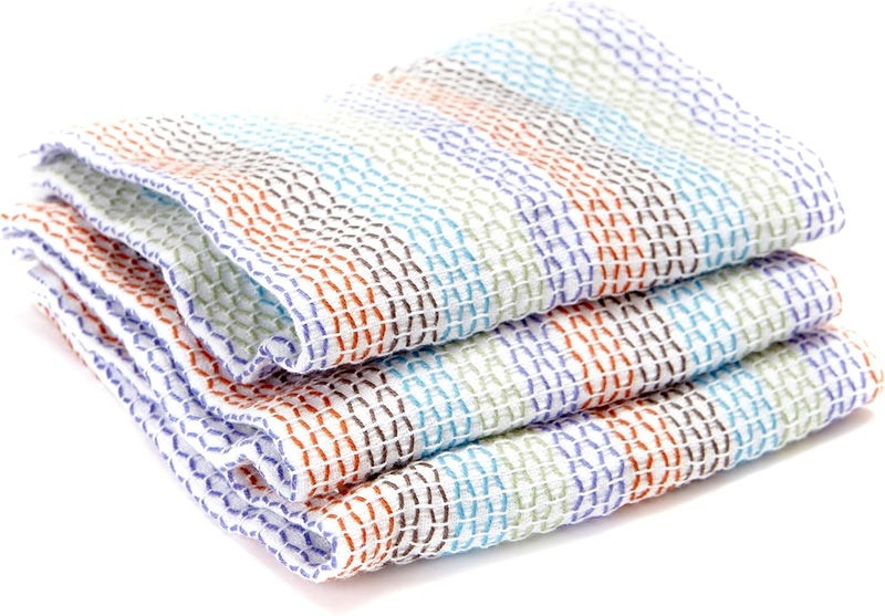 Full Circle Tidy Dish Cloths Set of 3 - Multicolored Bamboo Cleaning Cloths - Image 1