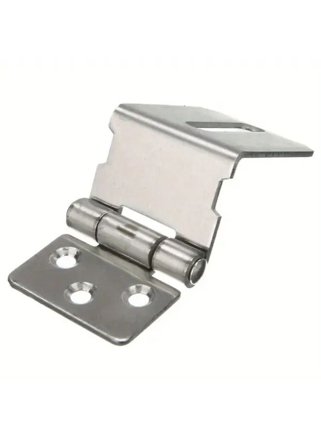 1 Set Silvery Stainless Steel 90 Degree Padlock Gate Hasp Staple Door Latch Lock - Image 3