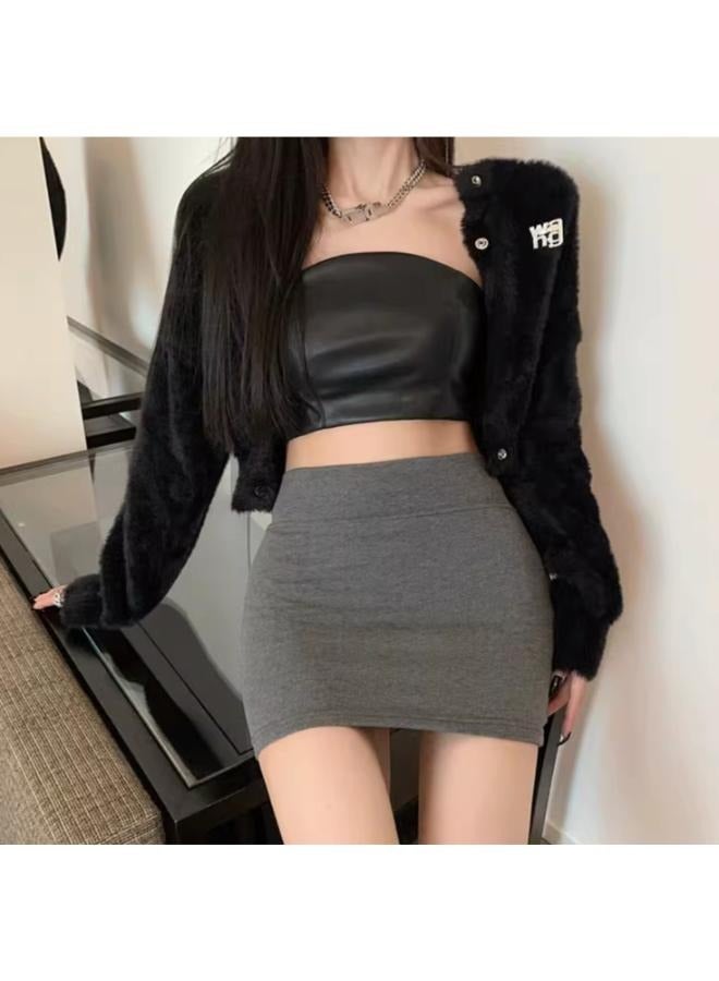 Women's Casual Stretchy Body con Pencil Mini Skirt Trendy Basic Simple Solid Color Stretchy Tube High Waist Skirts Fit Small to Medium No: 3319 - Image 2