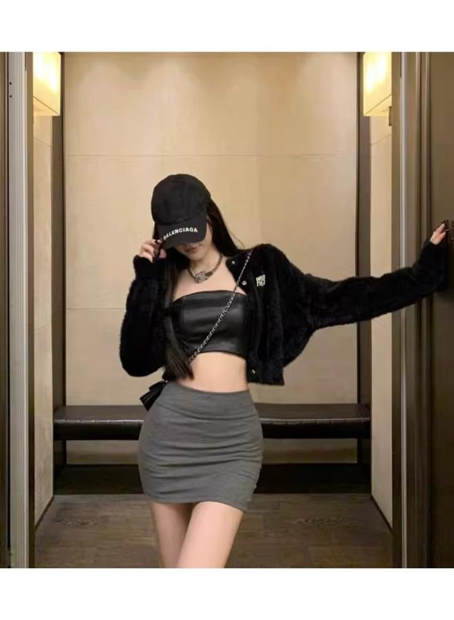 Women's Casual Stretchy Body con Pencil Mini Skirt Trendy Basic Simple Solid Color Stretchy Tube High Waist Skirts Fit Small to Medium No: 3319 - Image 3