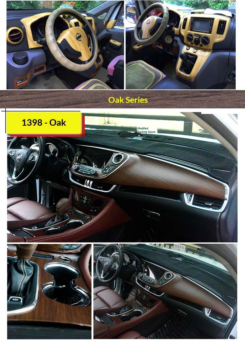 30cm X 1m Wood Grain Vinyl Wrap For Automotive Interior Trim - Self-Adhesive, High-Gloss Surface - Image 5