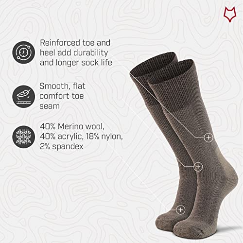 Fox River Military Cold Weather Socks, Boots and Field, Mid-Calf, Thermalined Construction for Warmth, Cold Weather and Winter Socks, Moisture Wicking, Foliage Green, Medium - Image 4