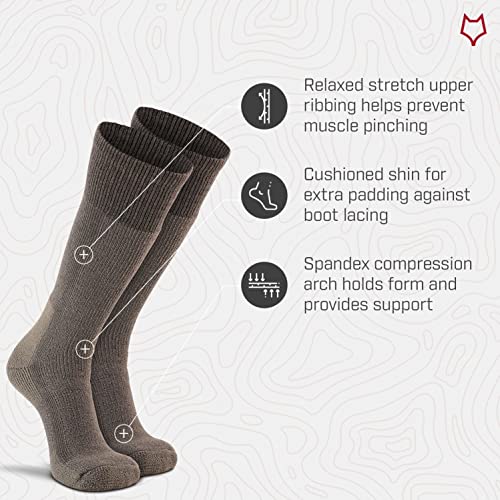Fox River Military Cold Weather Socks, Boots and Field, Mid-Calf, Thermalined Construction for Warmth, Cold Weather and Winter Socks, Moisture Wicking, Foliage Green, Medium - Image 3