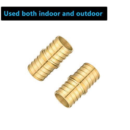 Lidertik (10 Pack) Lidertik PEX Fittings 1 inch Straight Coupling Connector, 1" PEX F1807 to 1" PEX F1807 Crimp Pipe Fitting Brass - Image 4
