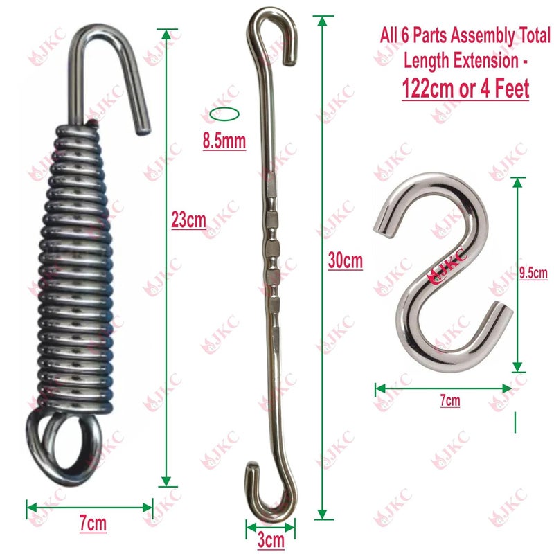 JKC Joola Spring for Swing and its Accessories for Hanging Swing Chair/Hammock Swing for Adults/Garden Swing/Outdoor Swing/Hanging jhula (1 Spring, 3 Rod & 2 S Hook) - Image 2
