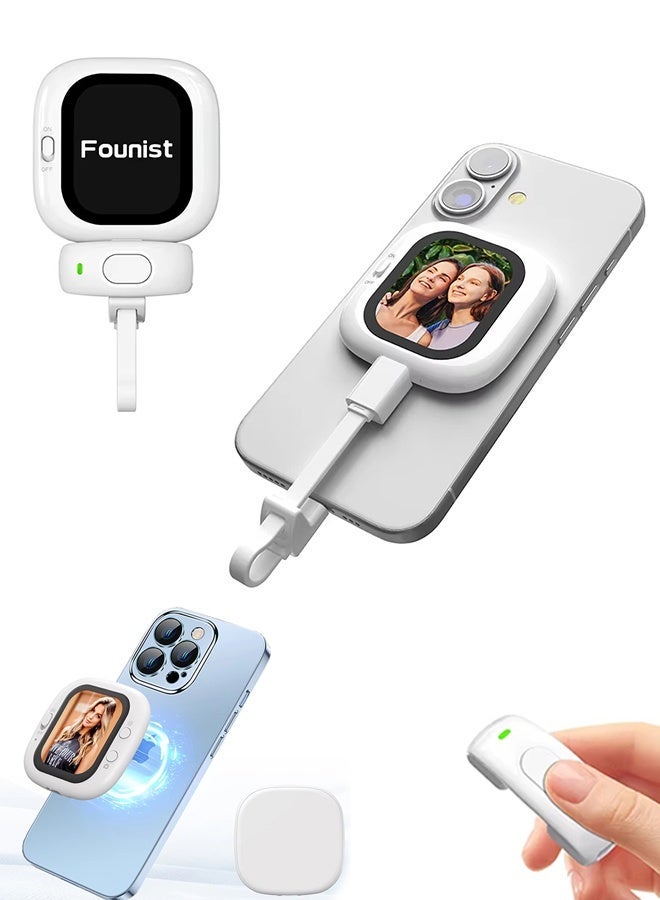 تيليسن كاميرا خلفية مغناطيسية للهاتف المحمول، كاميرا فيديو سيلفي لاسلكية، هاتف محمول مغناطيسي، فيديو صغير - Image 1