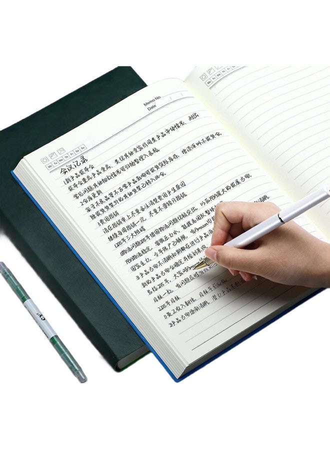 Jiaranheng دفتر جياران هينغ A4 كبير، 416 صفحة، سميك، قرطاسية، غلاف ناعم عالي الجودة، دفتر أعمال، للطلاب الجامعيين واستعداد امتحانات الدراسات العليا، دفتر تسجيل الاجتماعات، قابل للتخصيص - رمادي - Image 2