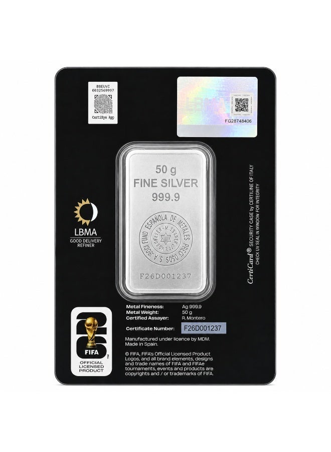 PAMP FIFA World Cup 26 50 Grams Silver Bar (With Invoice) - Image 2