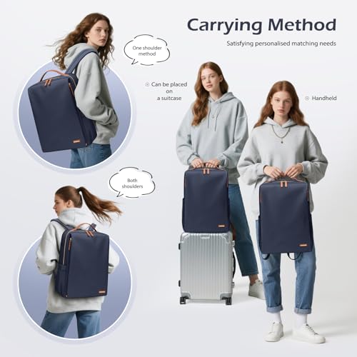 GOLF SUPAGS Stylish Laptop Backpack for Women Airline Approved Perfect for Work College and Travel MultiFunctional Casual Daypack Fits 156 Inch Notebook Navy Blue - Image 3