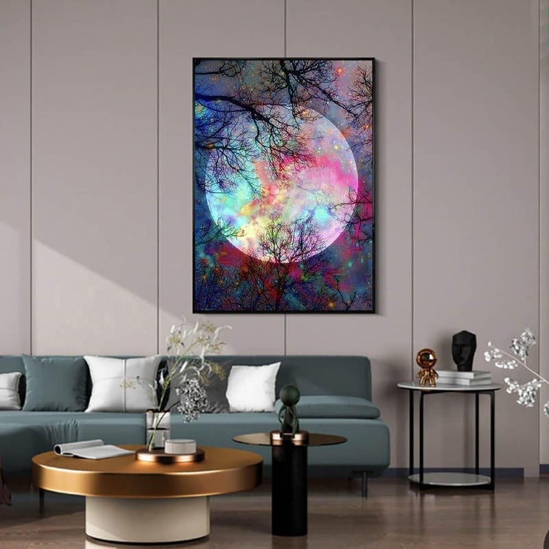EARTHCONE Home Office Wall Decor Diamond Painting Kits Art Kit for Adults Kids Beginners30 40Cm Bright Moon - Image 5