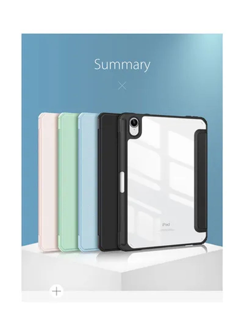 Rock Pow - Hybrid Slim Case for iPad Mini 7 (A17 Pro) 2024 / iPad Mini 6 2021, [Built-in Pencil Holder] Shockproof Cover Clear Transparent Back Shell for iPad Mini 7th/6th Generation 8.3" - Image 1