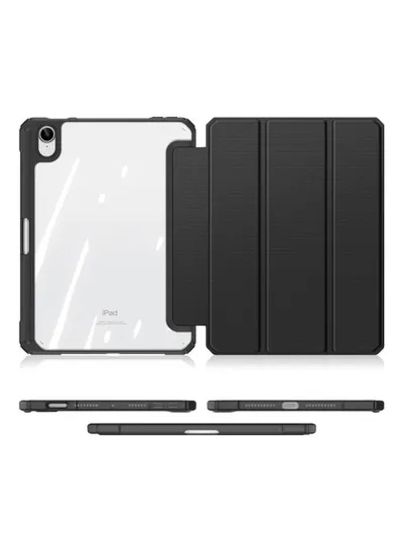 Rock Pow - Hybrid Slim Case for iPad Mini 7 (A17 Pro) 2024 / iPad Mini 6 2021, [Built-in Pencil Holder] Shockproof Cover Clear Transparent Back Shell for iPad Mini 7th/6th Generation 8.3" - Image 1