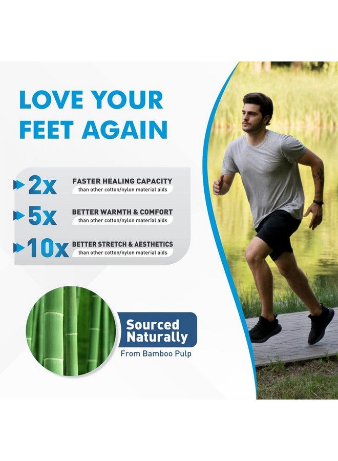 AccuSure Pair Of Bamboo Yarn 4 Way Stretchable Bi-Layered Construction Ankle Compression Support Joint Pain Relief, Sprains, Tendonitis Reduce, For Men & Women (XL) - Image 3