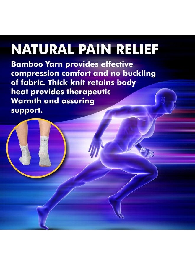 AccuSure Pair Of Bamboo Yarn 4 Way Stretchable Bi-Layered Construction Ankle Compression Support Joint Pain Relief, Sprains, Tendonitis Reduce, For Men & Women (XL) - Image 5