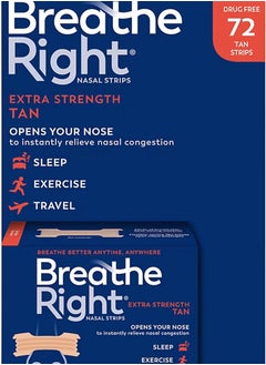 Breathe Right Extra Strength Nasal Strips, 72 Strips 