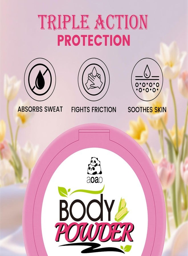 AOAO Women's Body Powder for Sweat, Help Reduce Post-Shower Dampness, Talc-Free Body Powder with Puff, Chamomile & Aloe for Soothing, Sweat Absorbs & Anti-Chafing for Sensitive Skin Daily Care, 140g/5oz - Image 5