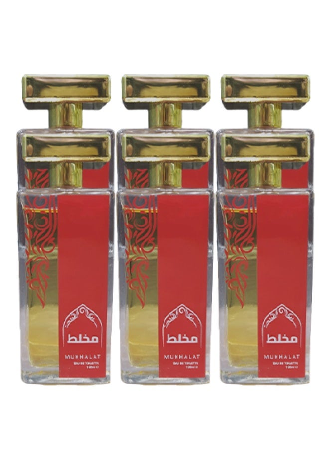NAF 6 Pieces Mukhalat Perfume For Unisex 100ml EDT - Image 1