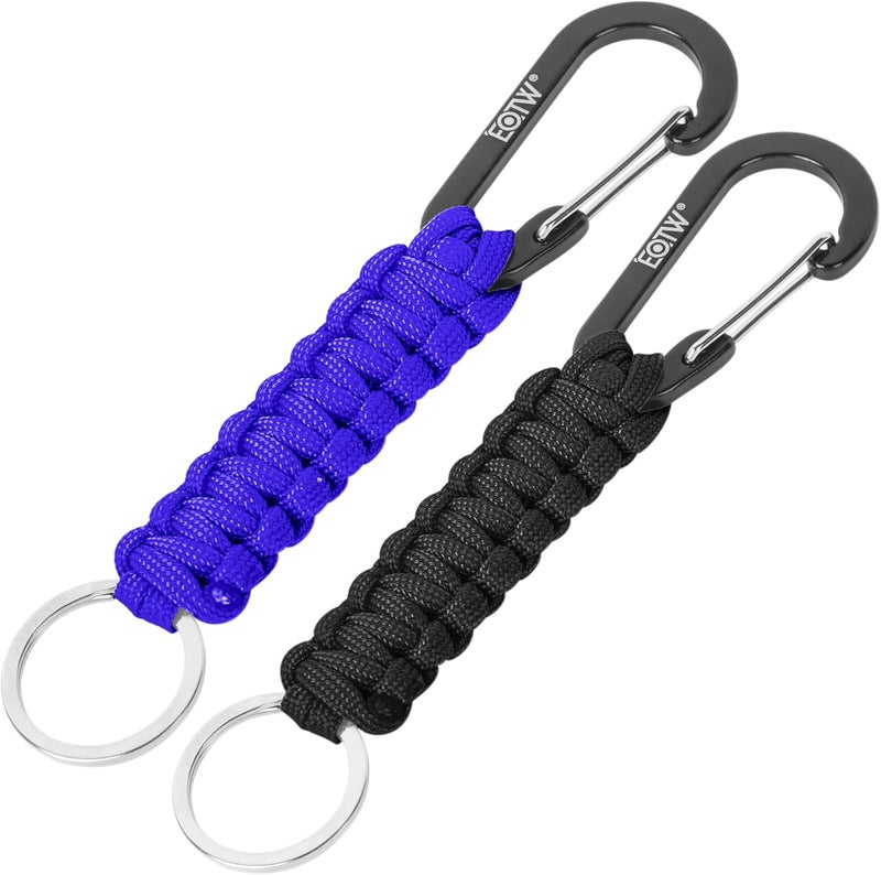 EOTW Paracord Keychain for Men Women Paracord Carabiner Backpack Keychain with Aluminum Clip for Camping Hiking Outdoor Gear - Image 1