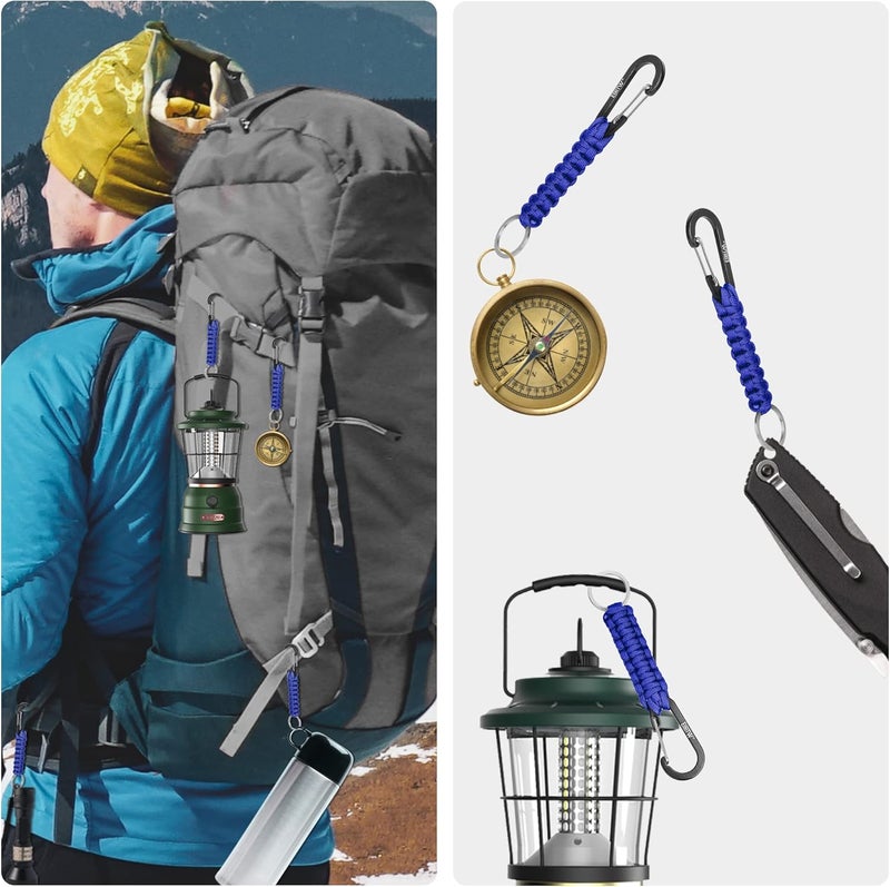 EOTW Paracord Keychain for Men Women Paracord Carabiner Backpack Keychain with Aluminum Clip for Camping Hiking Outdoor Gear - Image 2