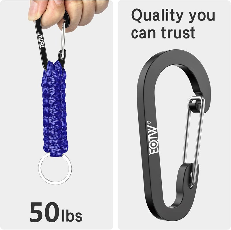 EOTW Paracord Keychain for Men Women Paracord Carabiner Backpack Keychain with Aluminum Clip for Camping Hiking Outdoor Gear - Image 5