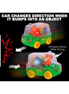ArtCreativity Light Up Dinosaur Car - Bump And Go Toy Car With Moving Gears, Music, Flashing Led'S, And Engine Sounds - Toy Car For Toddlers 3 And Up - Autism Sensory Gifts For Boys 5 6  - Image 5