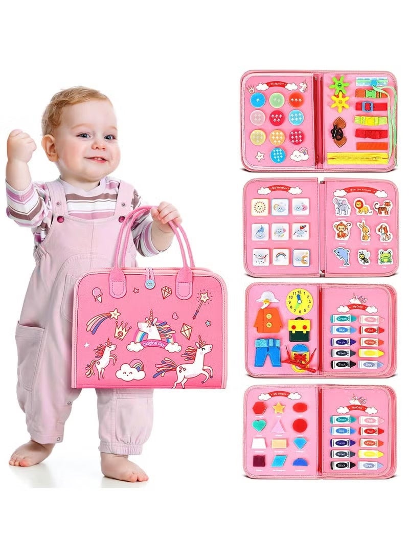 GIFT Busy Board Montessori Toy, Toddler Sensory Board Toys For Learning Fine Motor Skills Preschool Educational Learning Toys Gift For Boys Girls Ages 1-4 - Image 1