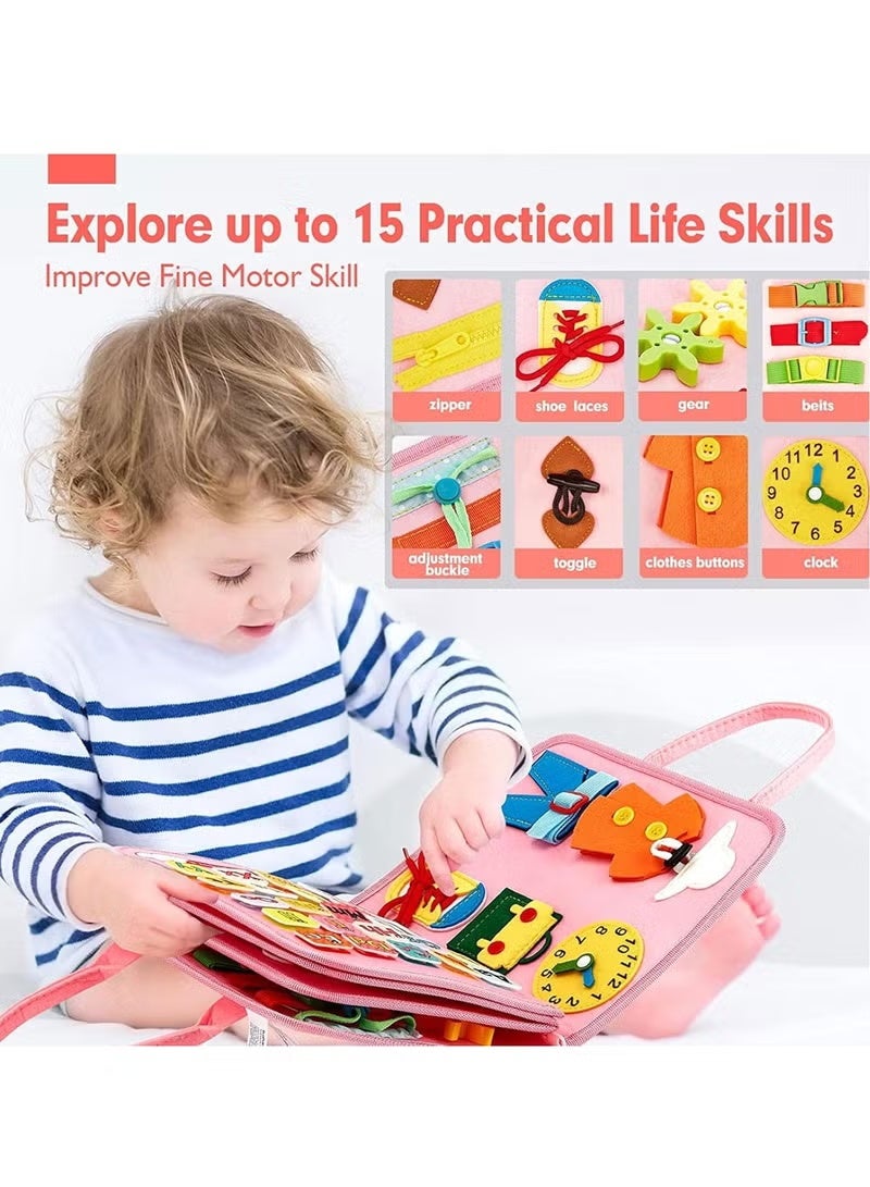 GIFT Busy Board Montessori Toy, Toddler Sensory Board Toys For Learning Fine Motor Skills Preschool Educational Learning Toys Gift For Boys Girls Ages 1-4 - Image 2