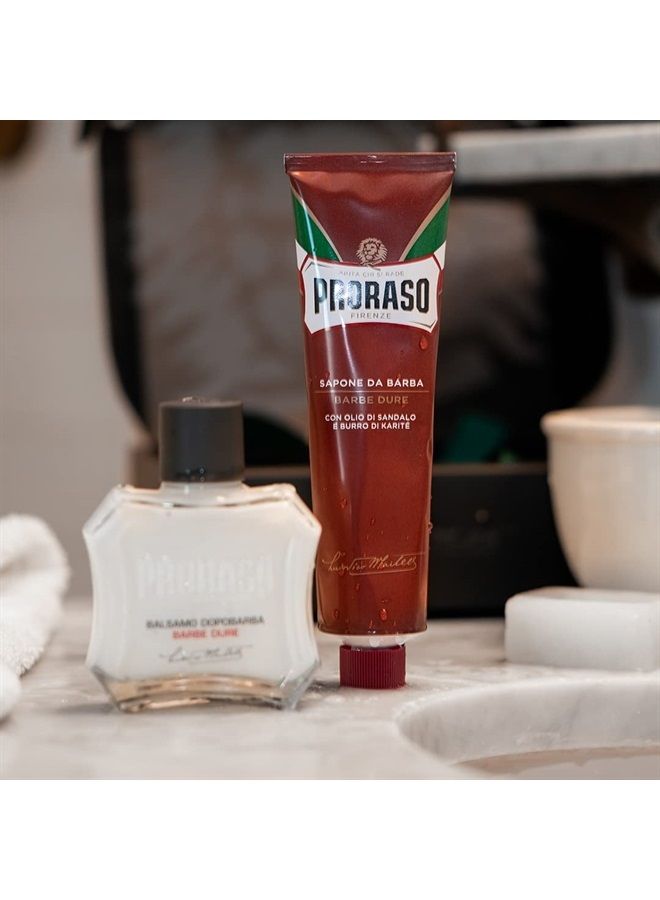 proraso برواراسو بلسم ما بعد الحلاقة للرجال، مغذي لللحى الخشنة، مع خشب الصندل وزبدة الشيا، 3.4 أونصة سائلة.