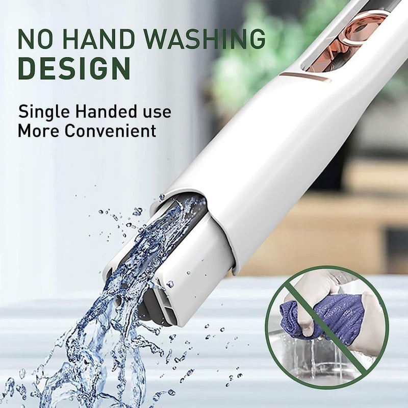 Ncry Mini Mop for Kitchen with 2 Sponges Portable Mini Mop Self Squeeze Strong Absorbent Magic Wiper for Kitchen Small Sponge Mop Self Squeezing Wet Dry Use for Bathroom Wall Glass Car Table Home - Image 5