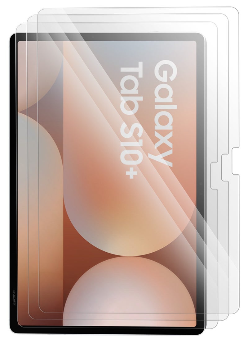CATANES 3Packs Samsung Galaxy S10 Plus Tab Premium Screen Protector Full Coverage, Scratch-Resistant Anti Bubble - Clear - Image 1