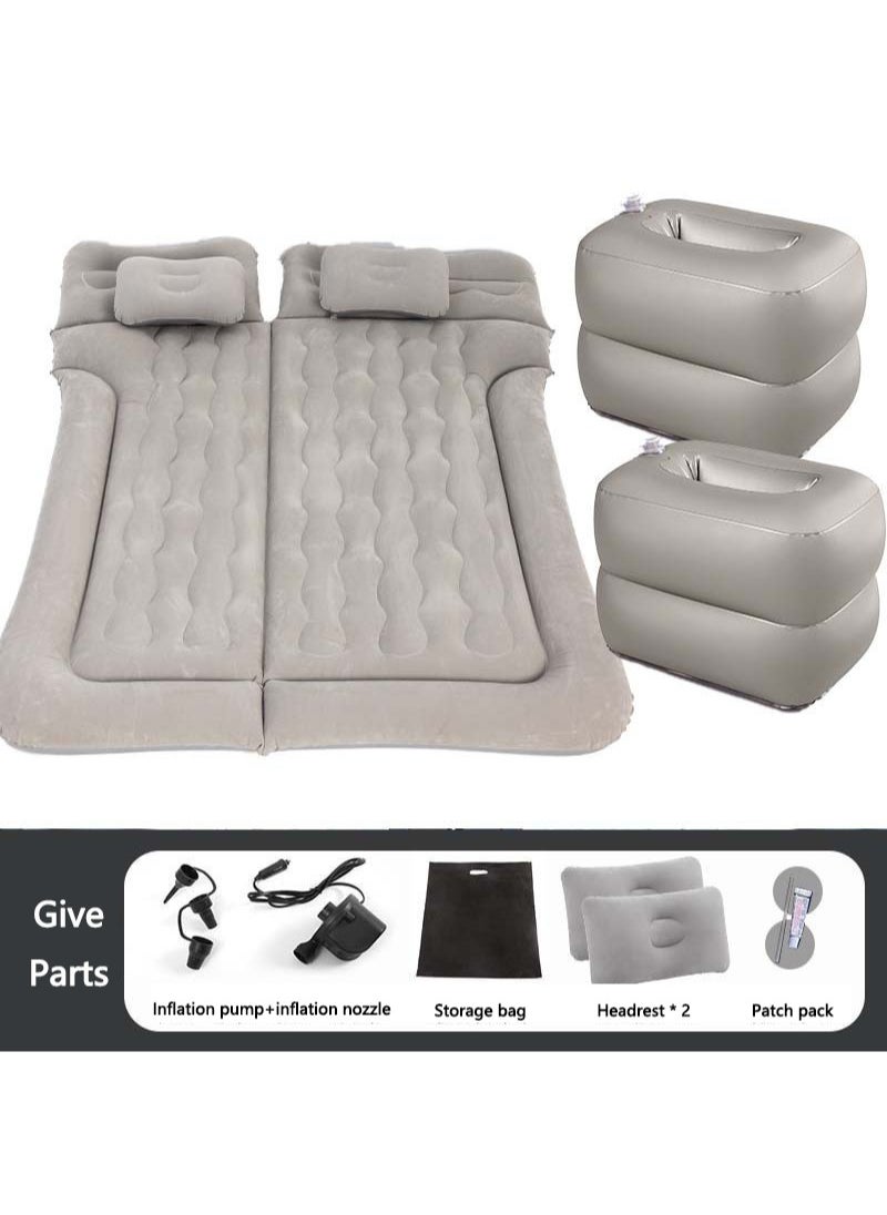 Sharpdo - Inflatable Mattress Air Bed With 2 Storage Piers for Car Travel and Camping 181K Grey - Image 1