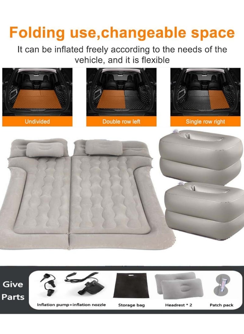 Sharpdo - Inflatable Mattress Air Bed With 2 Storage Piers for Car Travel and Camping 181K Grey - Image 1