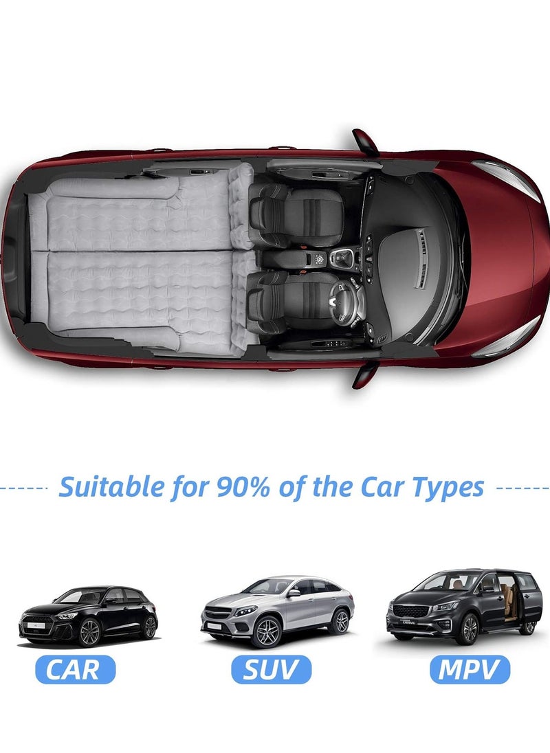 Sharpdo - Inflatable Mattress Air Bed With 2 Storage Piers for Car Travel and Camping 181K Grey - Image 1