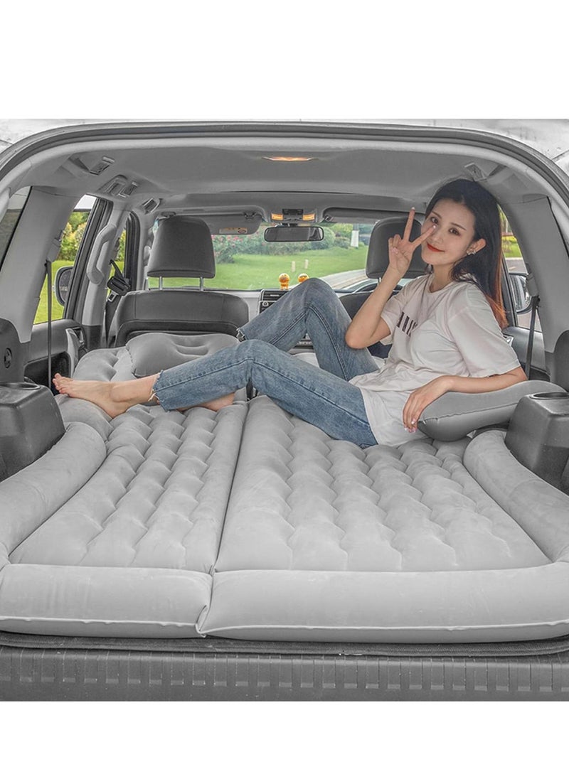 Sharpdo - Inflatable Mattress Air Bed With 2 Storage Piers for Car Travel and Camping 181K Grey - Image 1