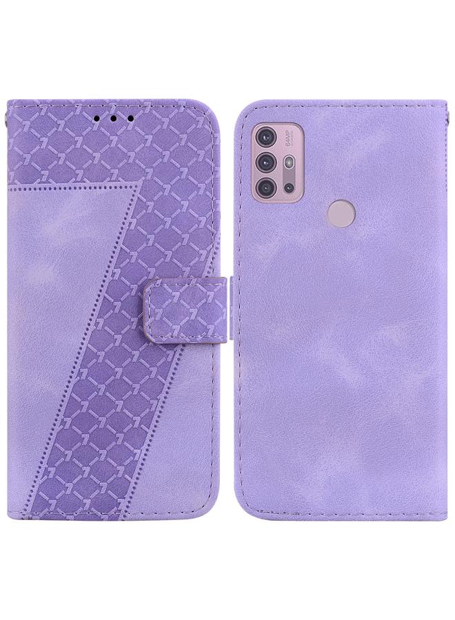 S-TOP Case For Motorola Moto G30/G10/G20/G10 Power Seven-shaped Embossed Leather Phone Case - Image 1