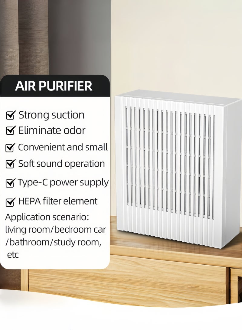 TAYYIB NOOR HEPA Air Purifier for Home & Bedroom, Powerful & Quiet Small Air Cleaner, Removes Smoke, Pet Dander, Odors, Allergens, PM2.5, Portable for Office, Kitchen, Car, Bathroom (15x13 cm) - Image 5