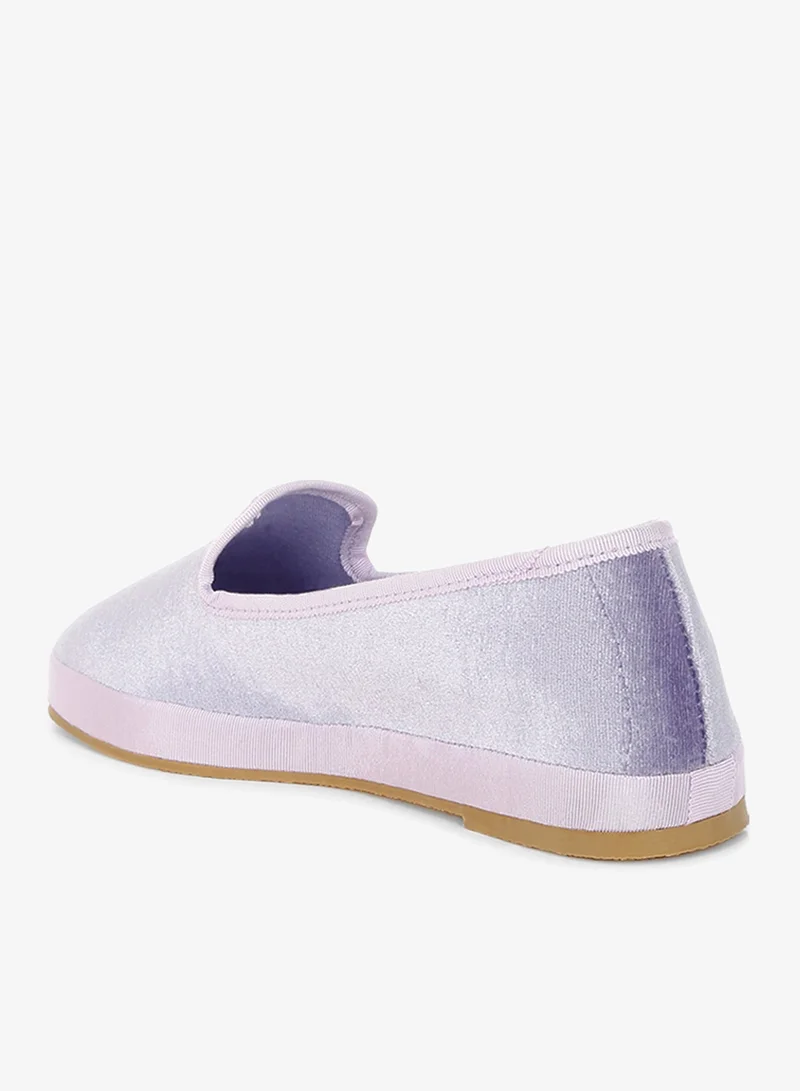 London Rag Velvet Round Toe Slip-On Loafers in Lilac
