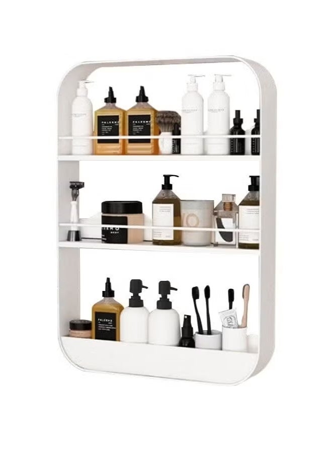 Over Toilet Storage Shelf, 4-Tier Freestanding Over The Toilet Storage, Metal Bathroom Shelves with Paper Holder, Above Toilet Shelf for Bathroom Storage, Bathroom Space Saver  - Image 1