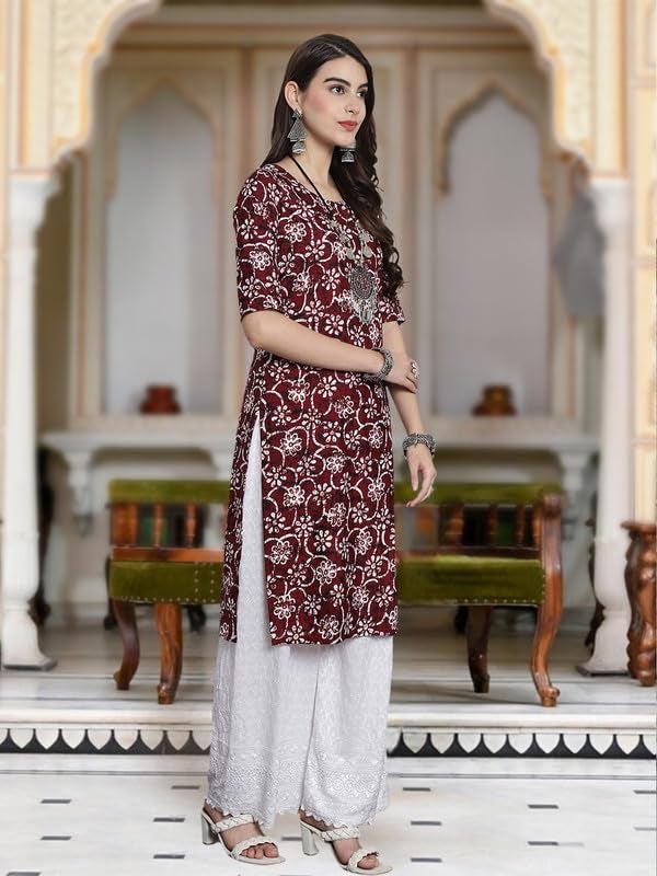 Tee Projekt Crepe Verstaile Straight Printed Kurti for Women's ll Casual Wear Kurti (Pack of 6) - Image 5