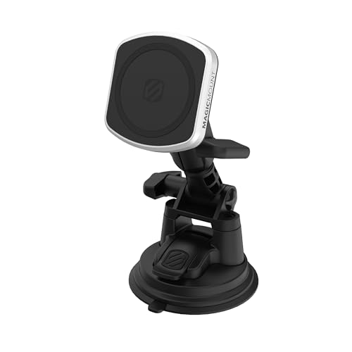 Scosche MP2WDHD MagicMount Pro2 Heavy Duty ExtraStrong Suction Cup Cell Phone Mount WindshieldDashboard Magnetic Phone Holder with AntiShake Stabilizer for iPhone Android Tablet Car Truck - Image 1