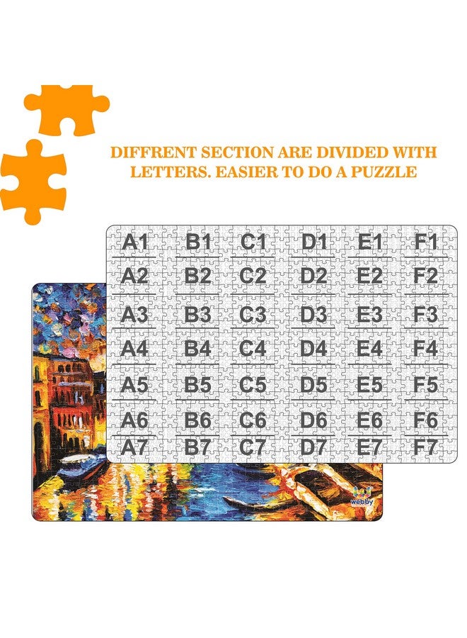 Webby Kids The Vibrant Venice Painting Wooden Jigsaw Puzzle, 500 Pieces, Multicolor - Image 3