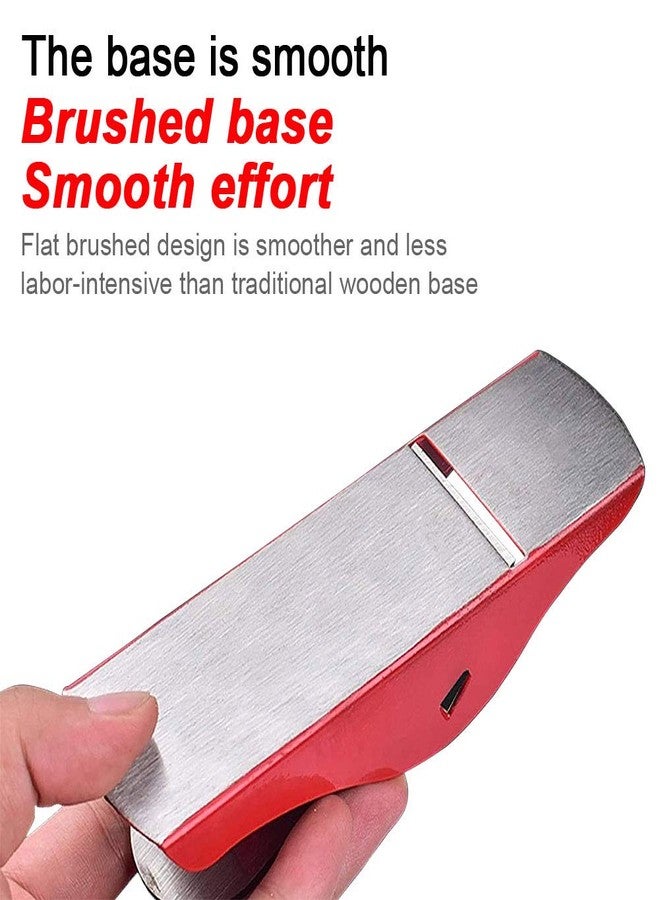Abnaok Mini Hand Planer 3-1/2 inch Red Adjustable, used for Wood Craft Processing, Carving and Trimming Projects, Carpenter DIY Model Making (Hand Planer Red) - Image 4