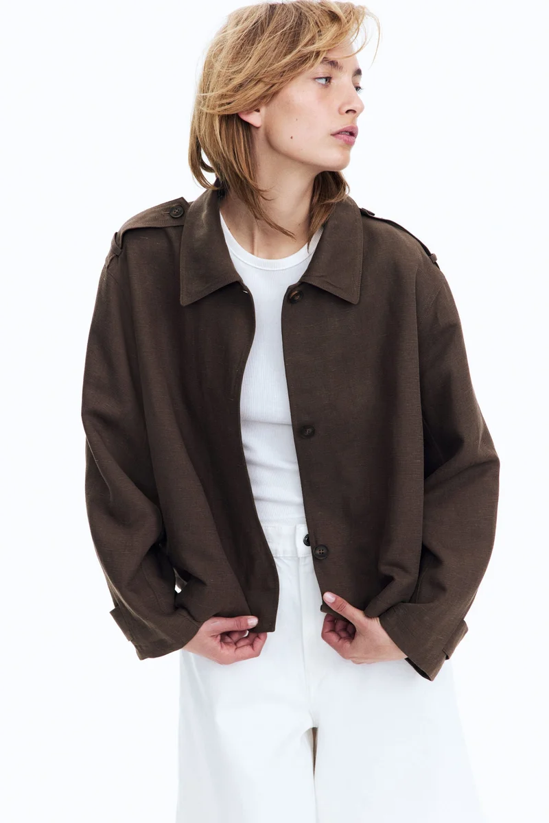 H&M Oversized linen-blend jacket
