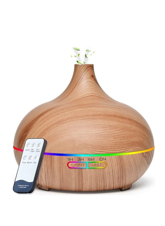 HomarKet Essential Oil Aroma Diffuser With Remote 400mlupgraded Aromatherapy Diffuser With 4 Timer And 7 Color Lights Cool Mist Humidifier With Auto Shut-off Function Diffuser For Home Bedroom Office  - Image 1