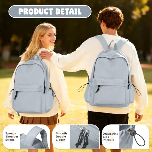 VECAVE School Backpack Blue Waterproof Bookbag Casual Lightweight Travel Rucksack Daypack Backpacks for Men Women College High School Bags backpack for Boys Girls Teens - Image 4