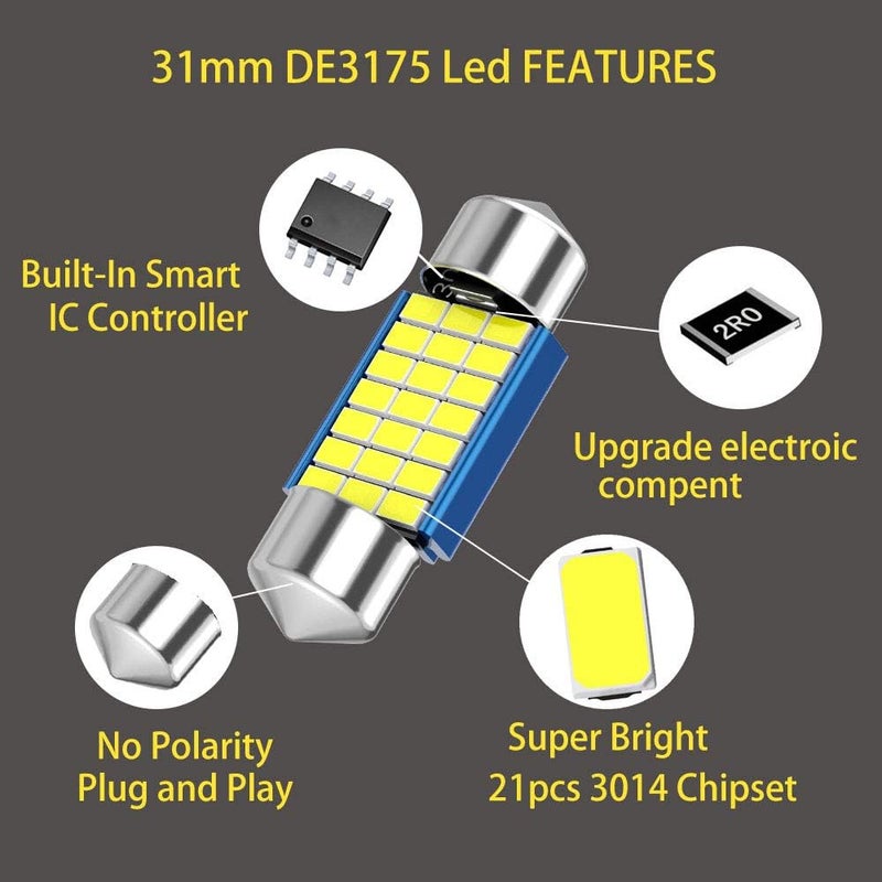 CATO-WDJ 31mm DE3175 LED Festoon Bulbs - 6 Pack - Image 4