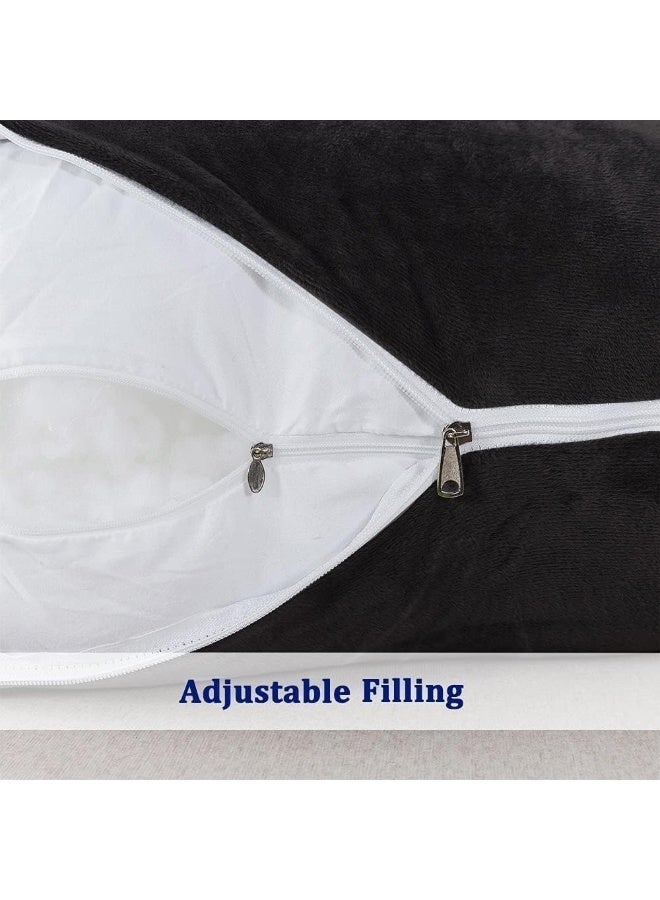 SUPAAR Pregnancy Pillow, Comfort U Shaped Full Body Pillow Maternity Pillow, with Removable Velvet Cover, Support for Back, Hips, Legs, Belly a Must Have for Pregnant Women - Image 5