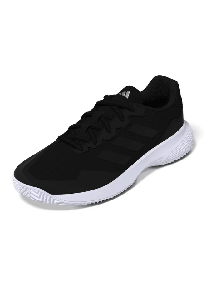 adidas حذاء تنس جيم كورت 2 للنساء أسود مقاس 3.5
