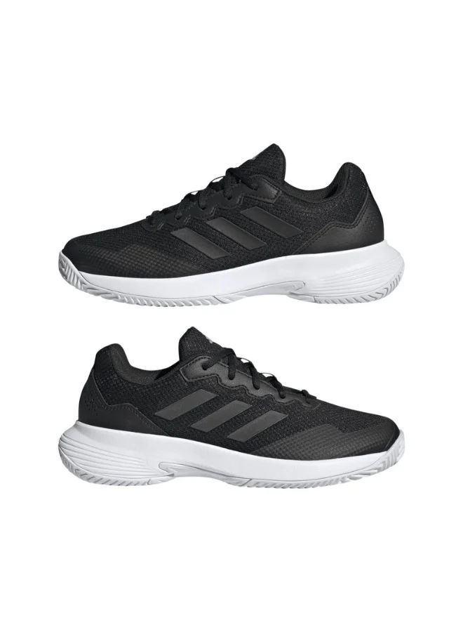 adidas حذاء تنس جيم كورت 2 للنساء أسود مقاس 3.5