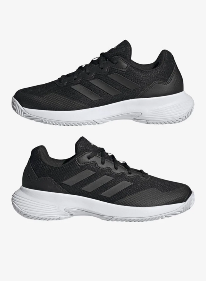 adidas حذاء تنس جيم كورت 2 للنساء أسود مقاس 3.5